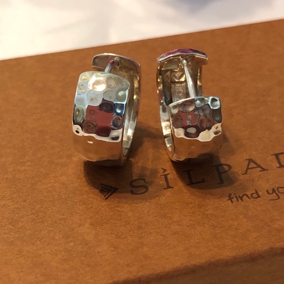 Silpada Sterling Silver Huggie Hoop Earrings P1636 - Picture 6 of 16